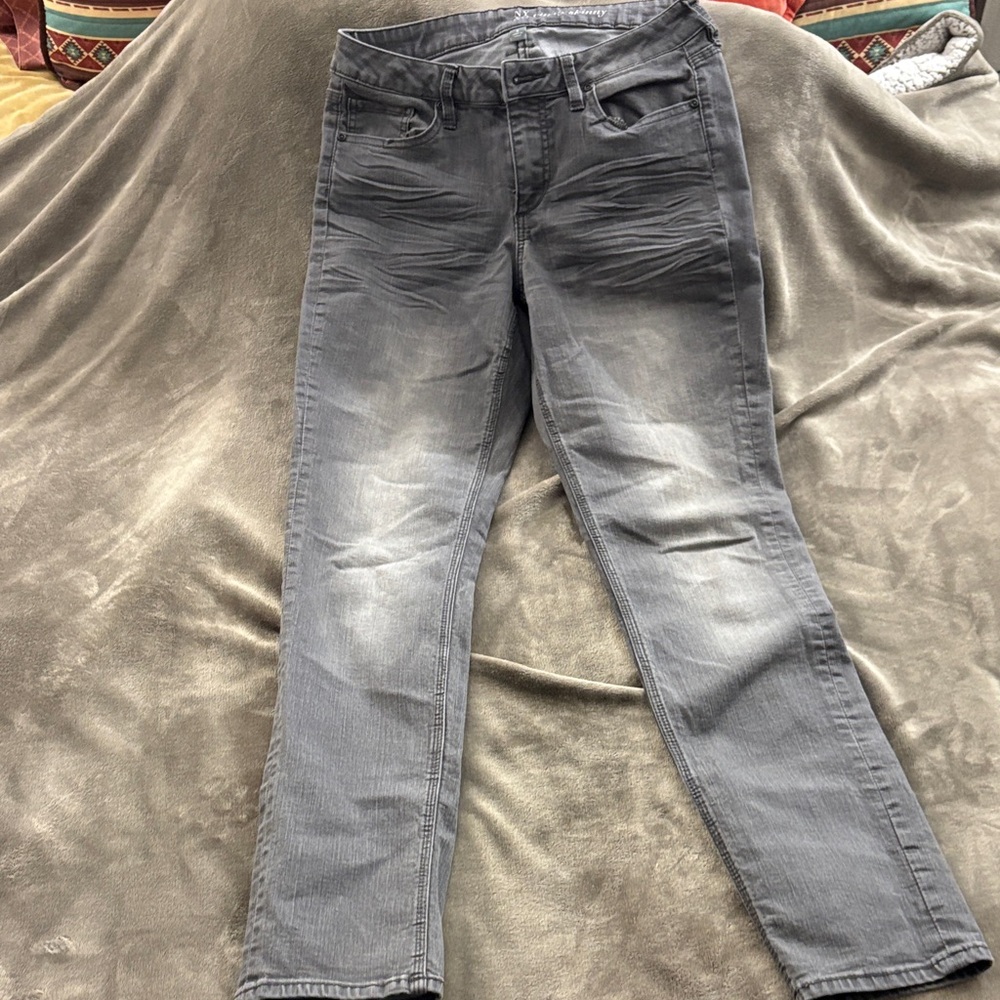 New York & Company Charcoal Skinny Jeans